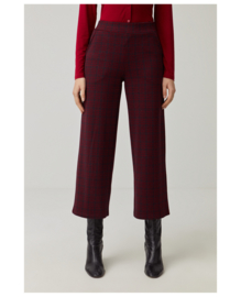 SURKANA Ankle Fluid Jacquard Trousers Red