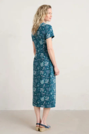 Seasalt Seed Packet Midi Dress drifting seaweed dark eden