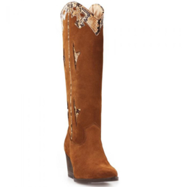 La Pintura Boots Destina Cognac- Snake