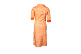 Mooi Vrolijk Dress Animal Print Beige and Orange