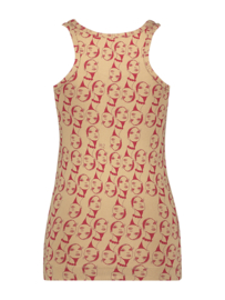 IEZ! - Singlet Face Jersey Print Camel Red