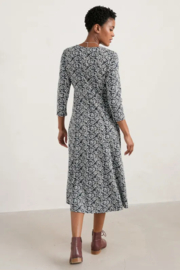 Seasalt Waterfront Jersey Dress Fish Swirl Maritime