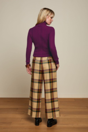 King Louie Marlene Cropped Pants Dreamer Check pine green