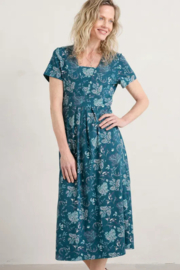 Seasalt Seed Packet Midi Dress drifting seaweed dark eden