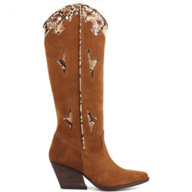 La Pintura Boots Destina Cognac- Snake