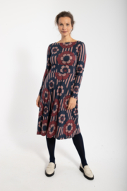 Danefae Organic Sigrid Dress beige rose/ navy power flowers