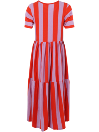 Danefae Danemarkise Slub Jersey Dress bright red/soft viola