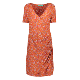 Bakery Ladies Wrap Dress - Japan Blossom Mango