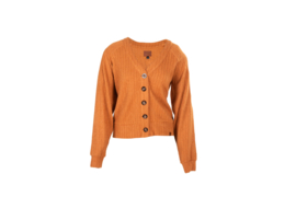 Mooi Vrolijk Vest Knitted Basic Terracotta Kipidee