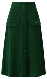 Tante Betsy Button Skirt Rib Cord Green