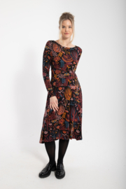 Danefae Sigrid Dress black/ berry chocolate walkabout