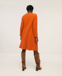 SURKANA Braid Knitted Coat with V-neck copper