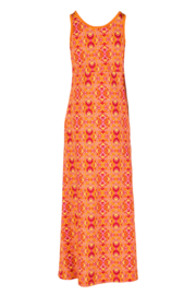 LaLamour Long Singlet Dress Flower umber/ orange