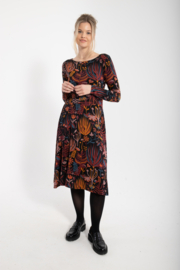 Danefae Sigrid Dress black/ berry chocolate walkabout