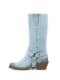 La Pintura Madrid Biker boots Blauw met gesp