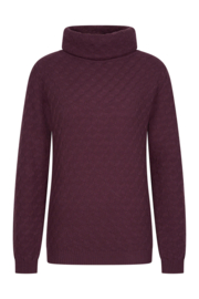 ZILCH Sweater High Neck aubergine