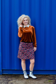 Mooi Vrolijk Sweater Nice - Basic Rust Steam Velvet