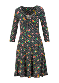 Blutsgeschwister Hot Knot Robe 3/4 arm Grid of Flowers