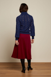 King Louie Juno Skirt Milano Crepe cabernet red