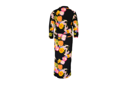 Mooi Vrolijk Dress Long - Black Flowers