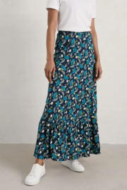 Seasalt Guiding Light Maxi Skirt inky brocade maritime