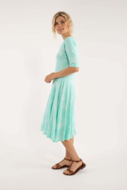 Danefae Charlotte Dress fresh mint/ off white