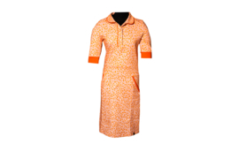 Mooi Vrolijk Dress Animal Print Beige and Orange