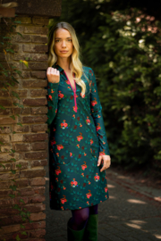 Tante Betsy Dress Billie Deer in the Garden Green