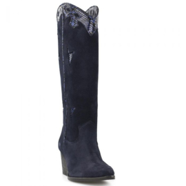 La Pintura boots Milica Donker Blauw- Snake