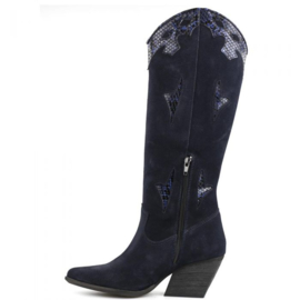 La Pintura boots Milica Donker Blauw- Snake