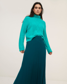 SURKANA Ribbed Tricot Skirt Petrol Blue