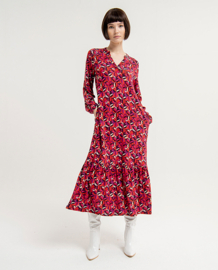 SURKANA Long and Wide Dress volume sleeves red