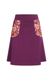 Tante Betsy Skirt Alps Accent Mille Fleurs aubergine (brown)