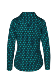 LaLamour Blouse Shawl Collar Retro blue