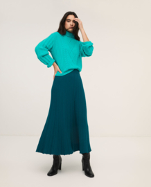 SURKANA Ribbed Tricot Skirt Petrol Blue