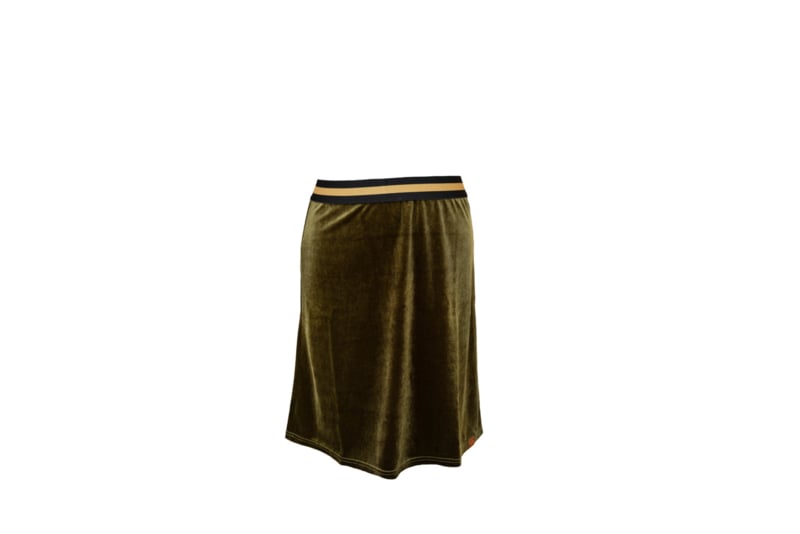 Mooi Vrolijk Skirt Shine - Basic Green Steam Velvet