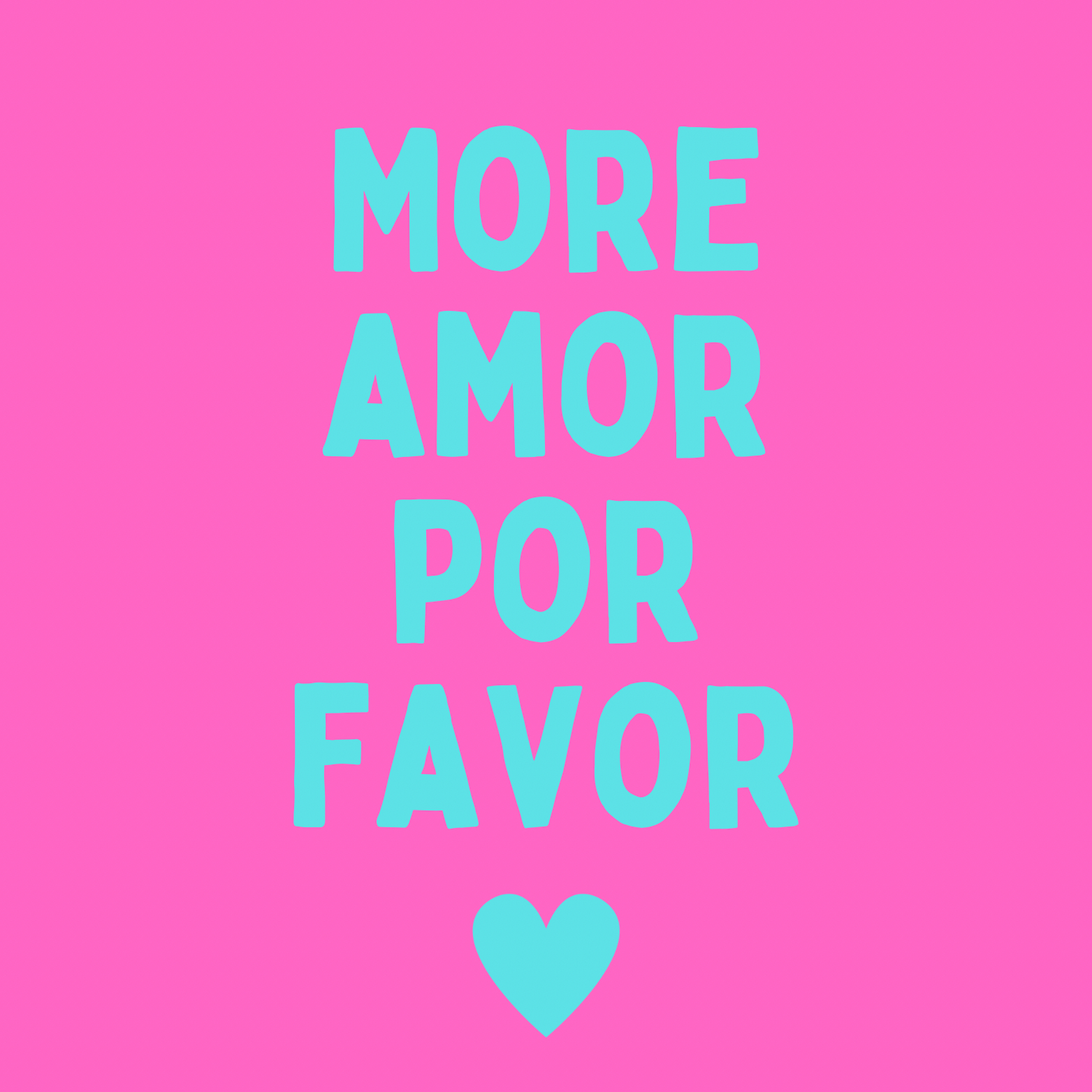 4. ''More Amor Por Favor'' Roze/Lichtblauw