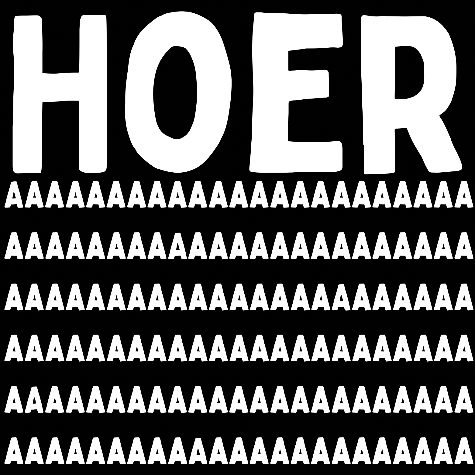35. ''Hoera'' Zwart/Wit