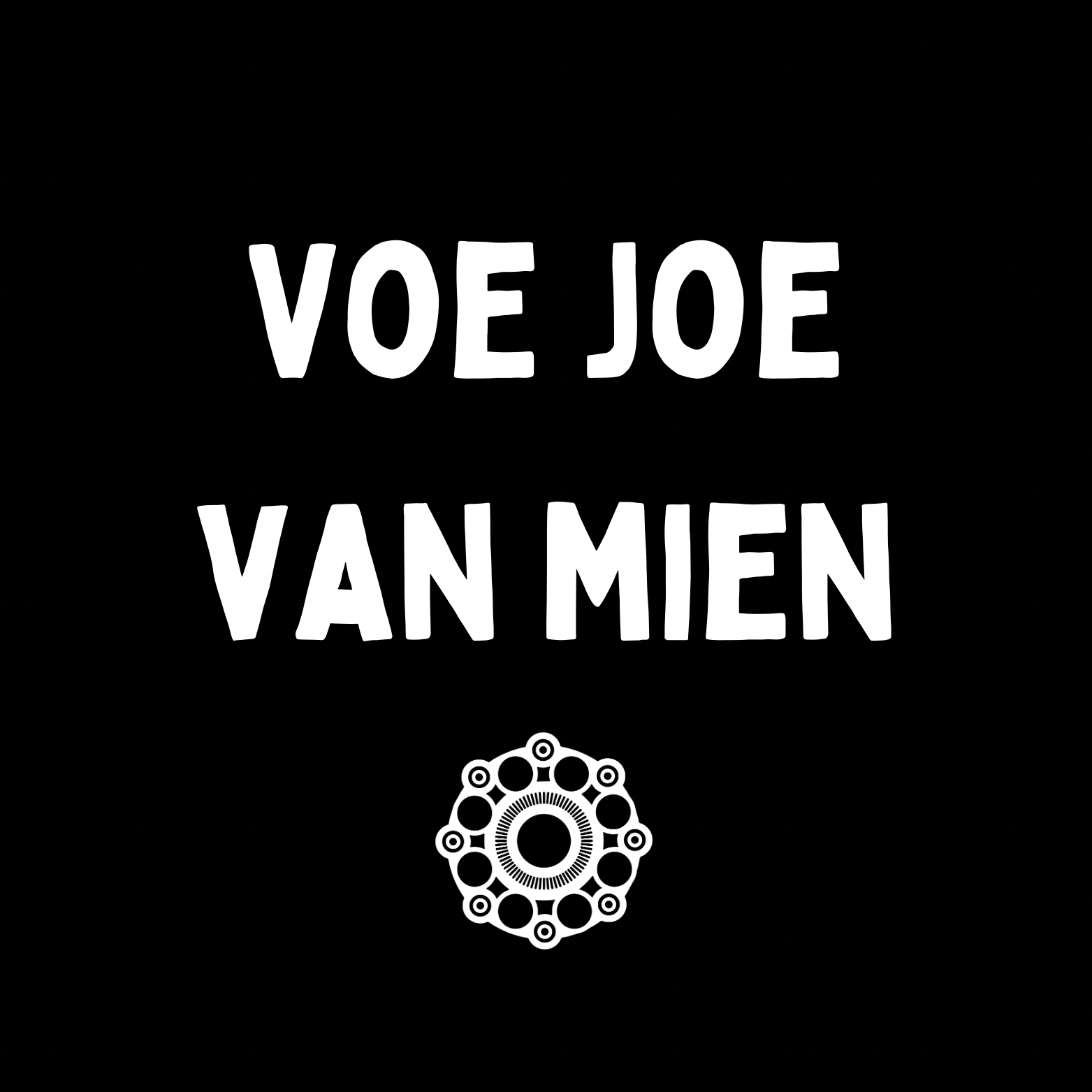 79. ''Voe Joe Van Mien'' Zwart/Wit