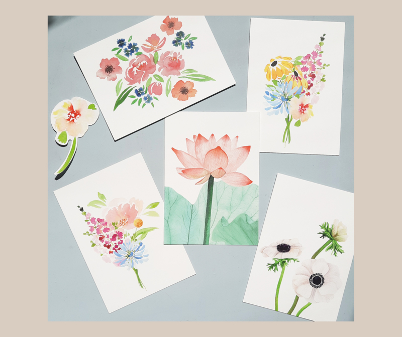 Kaartenset bloemen pick&mix - 3 kaarten