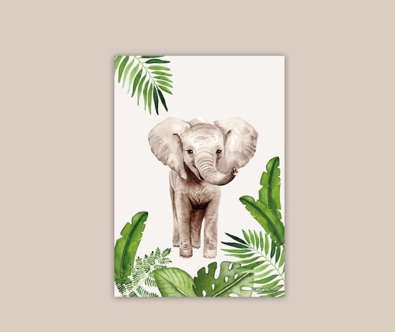 Afrikaanse Olifant poster A4