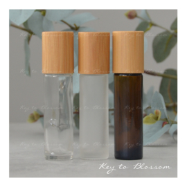 Glass Roller Bottle (10ml) with Bamboo Cap