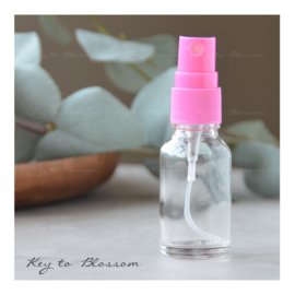 Glazen spray fles (15 ml) - Licht Roze