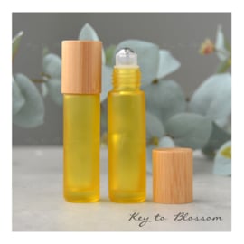 Rainbow Roller Bottle (10ml) with Bamboo Cap - Yellow