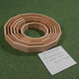 Red Cedar wood drum frame (13-sided) 6.5 cm height