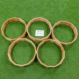 Red Cedar wood drum frame (13-sided) 6.5 cm height