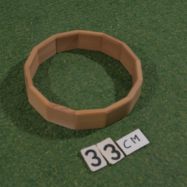 Red Cedar wood drum frame (13-sided) 6.5 cm height