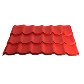 Steel roof tile sheet wavy - Red