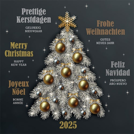 10 Kerstkaarten |  2025 Sfeervolle kerst in natuur tinten