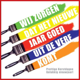 25 Kerstkaarten |  Het nieuwe jaar komt goed uit de verf..